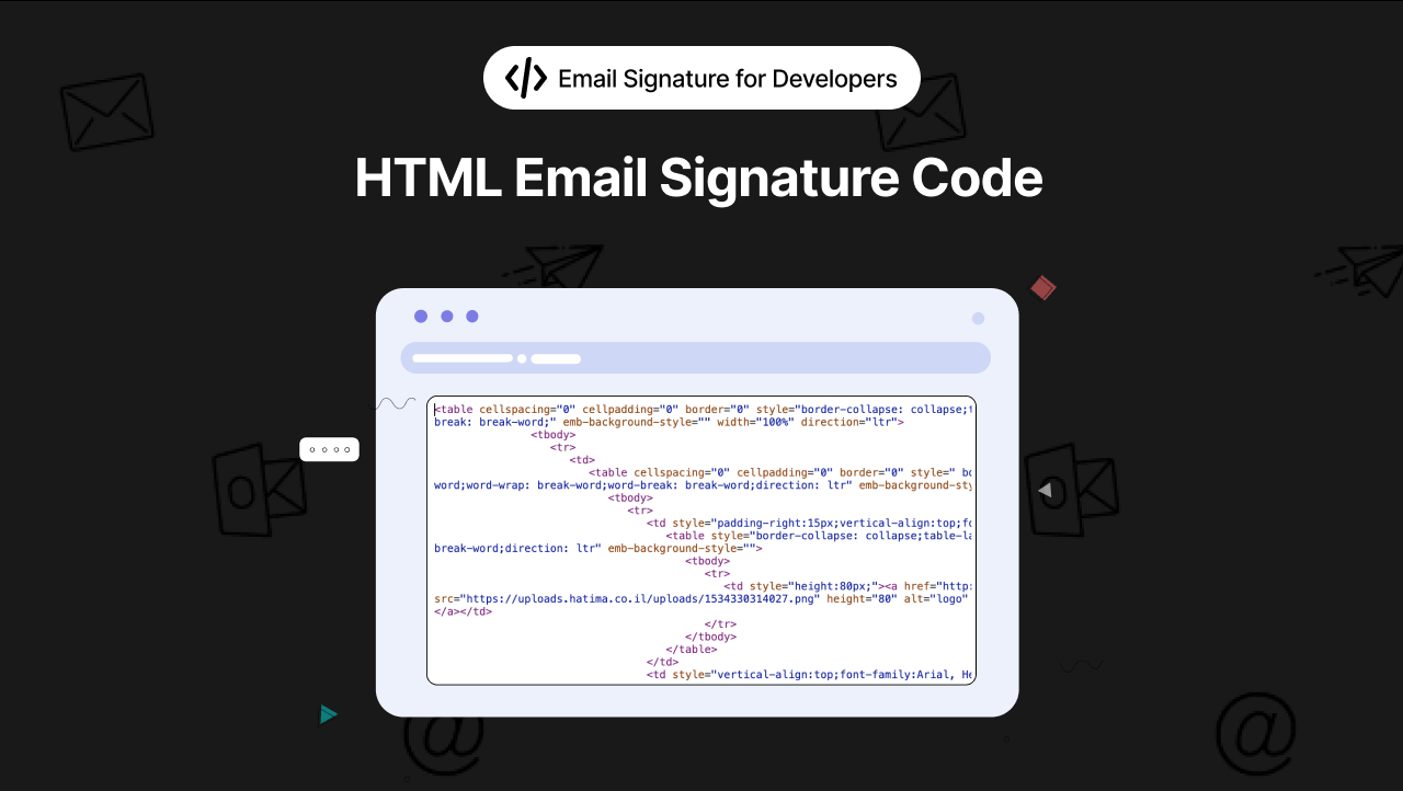 html email signature code generator