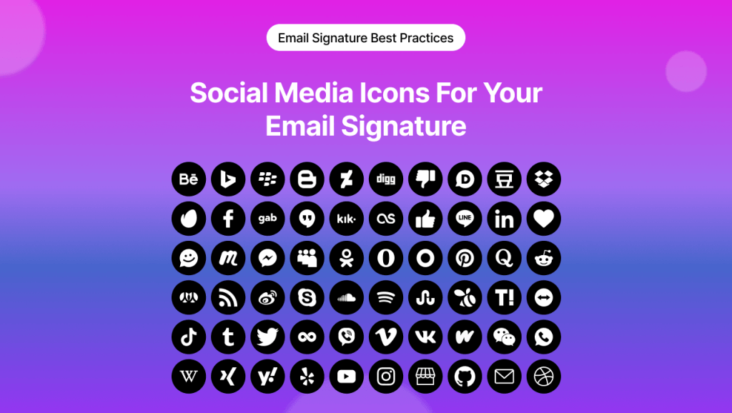 Social Media Icons For Your Email Signature Youremailsignature